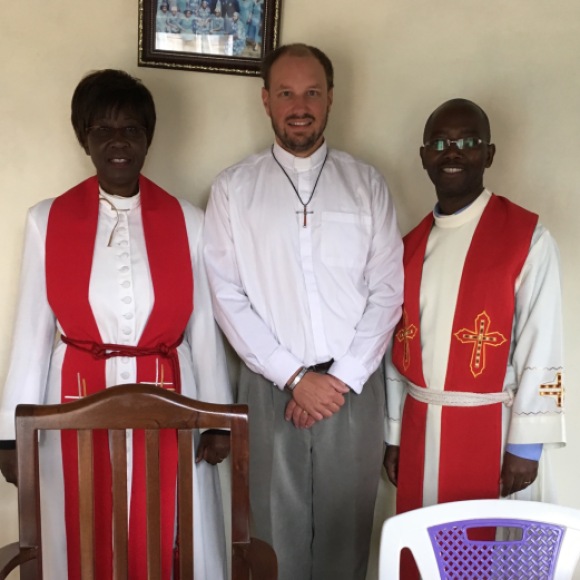 Rev. Grace, attached clergy, and Rev. Komu, vicar of St. Matthew's